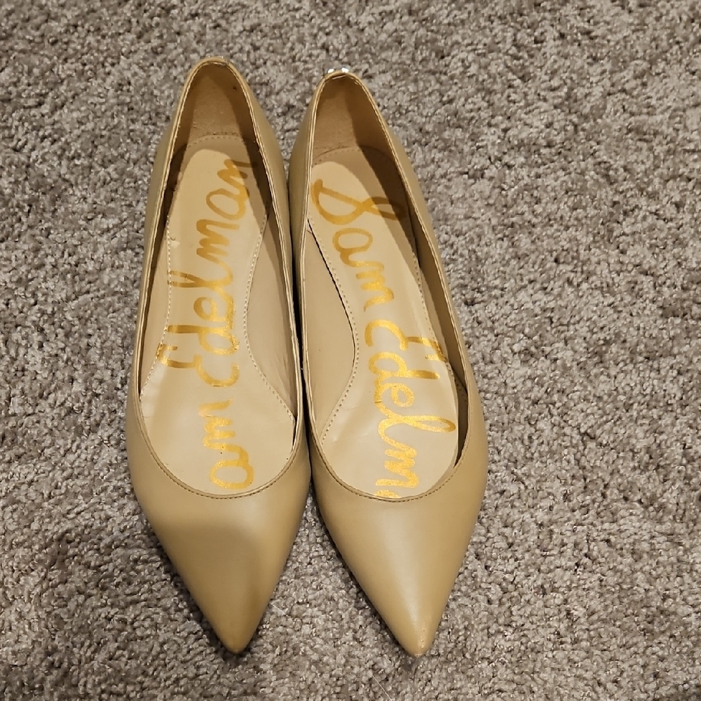 Sam Edelman Women's Beige Pointed Flats